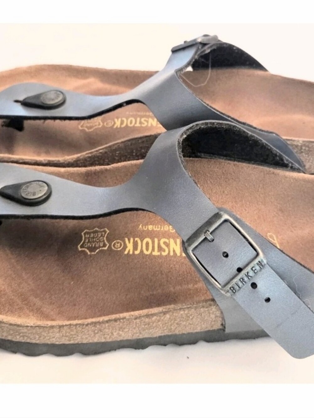 Birkenstock Gizah Thong Sandal Women’s Metallic Gray Shoes Size US 7-7.5/Euro 38 - Picture 2 of 11